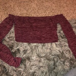 Cropped off the shoulder top
